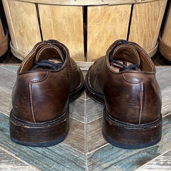 Frye Jones Burnished Brown Leather Lace-Up Derby Oxfords Shoes Mens Size 11